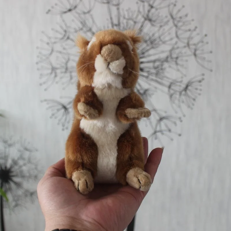 Carino 17cm scoiattolo peluche peluche carino animale bambola simulazione bambola scoiattolo regalo di compleanno per gli amici regalo per bambini