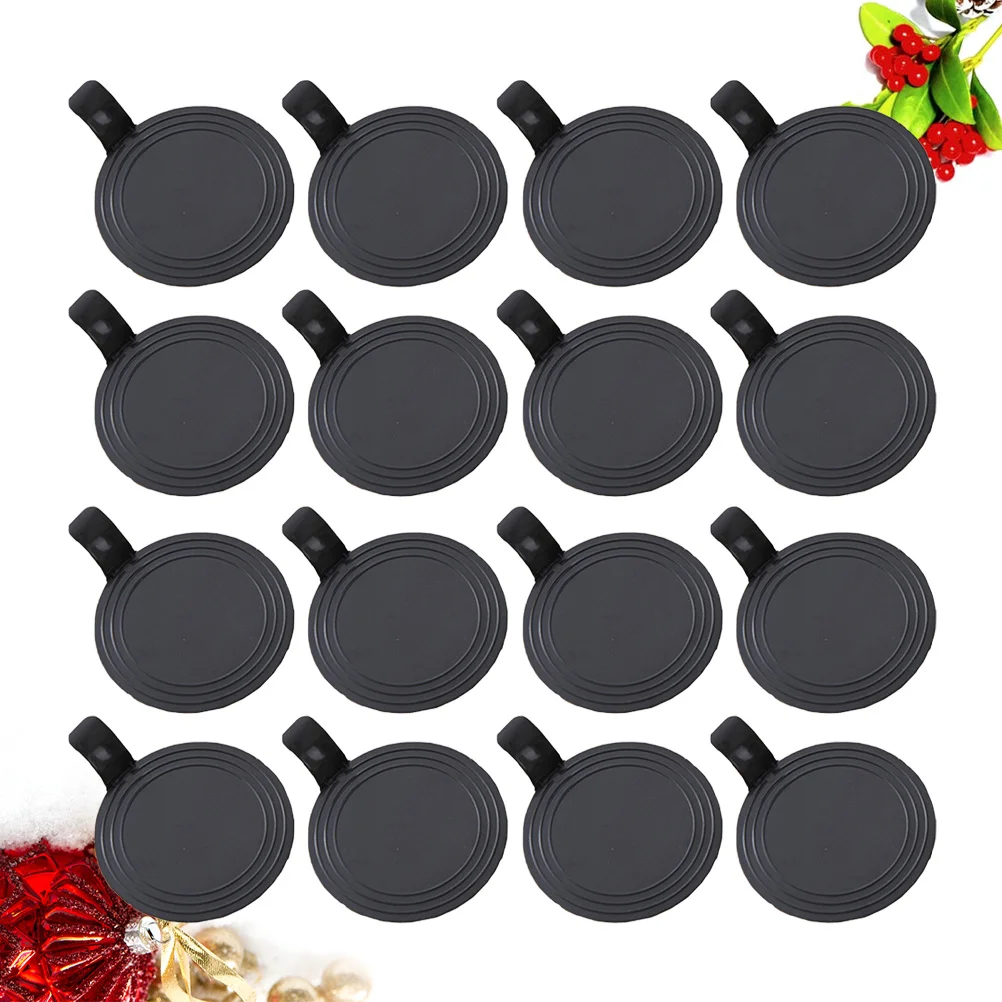 

100Pcs Round Black Cake Circles Tray Mousse Base Reusable Dessert Serving Base for Wedding Birthday Cakes 7.5x7.5cm