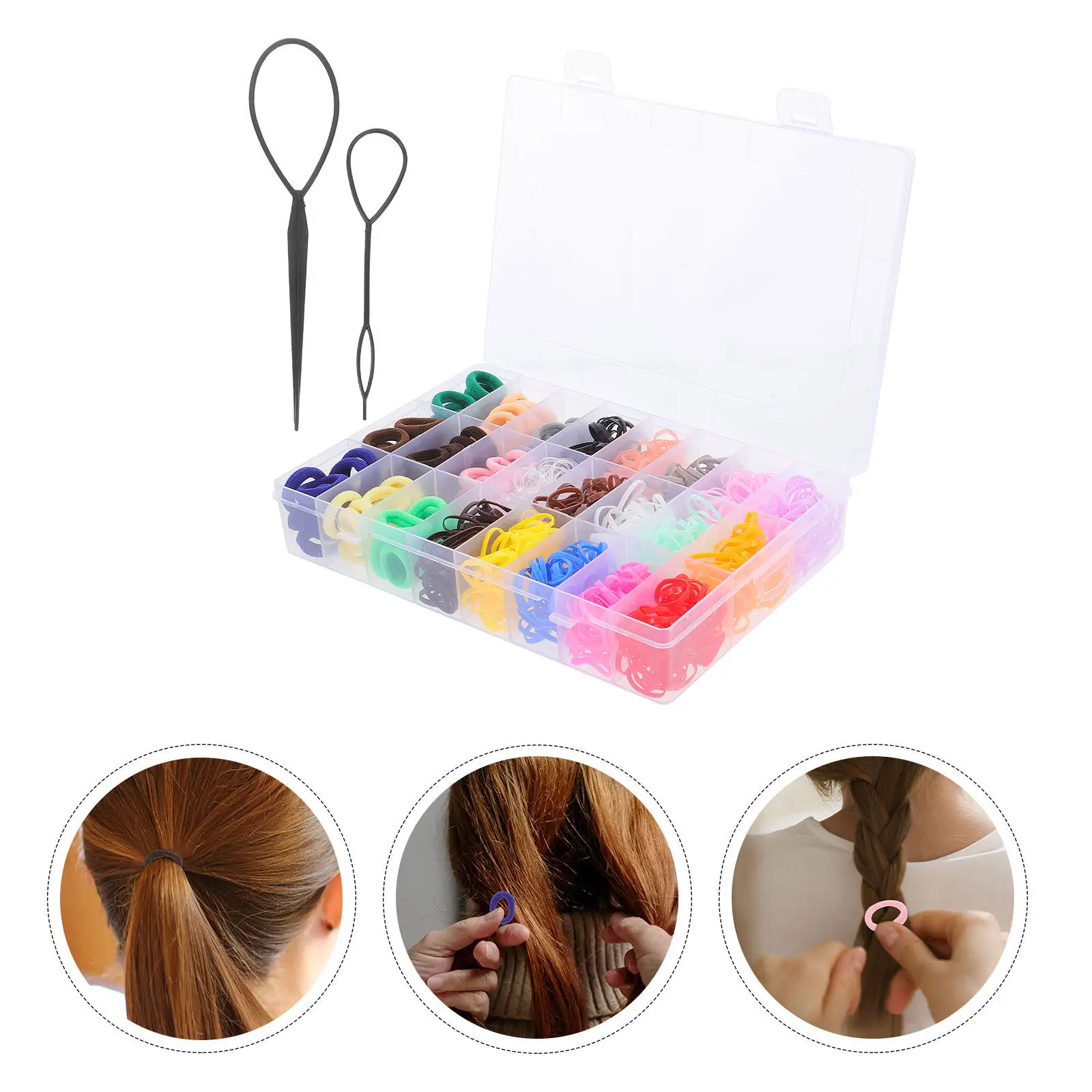 

Набор резинок для волос из ткани, не оставляющих заломов, для различных случаев, оптом