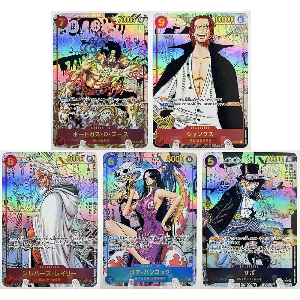 Anime One Piece DIY ACG Rainbow Premium brokatowa karta chłopiec karta kolekcjonerska świąteczny prezent urodzinowy Shanks Gol D Roger