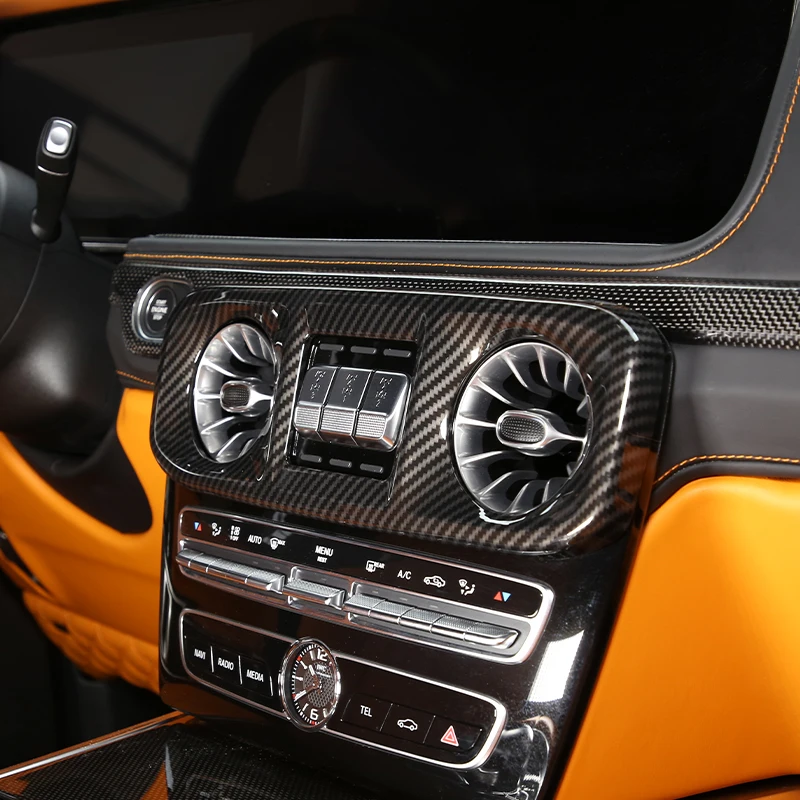 Kit Interior de fibra de carbono ABS para mercedes-benz clase G W464 2019-2022, Panel de cambio de marchas de consola, pegatinas embellecedoras
