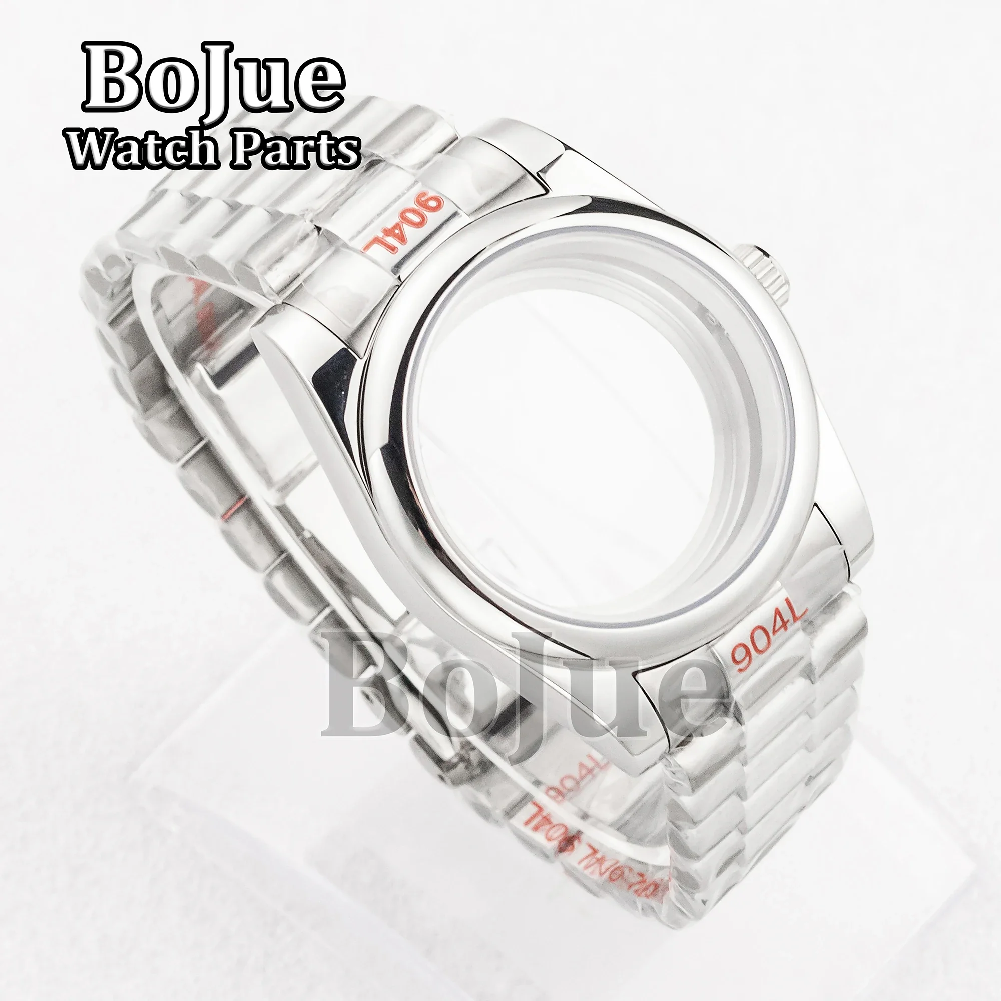 

For Datejust Stainless Steel Watch Case Presidential Strap Bracelet 100m Waterproof fit nh34 nh35 nh36 Movement 28.5mm Dial Case