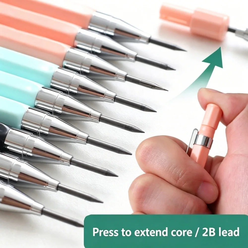 M&G Automatic Pencil Thicker 2.0MM Free Sharpening Without Breaking The Core Thick Lead Core For Students With A Sharpener Can