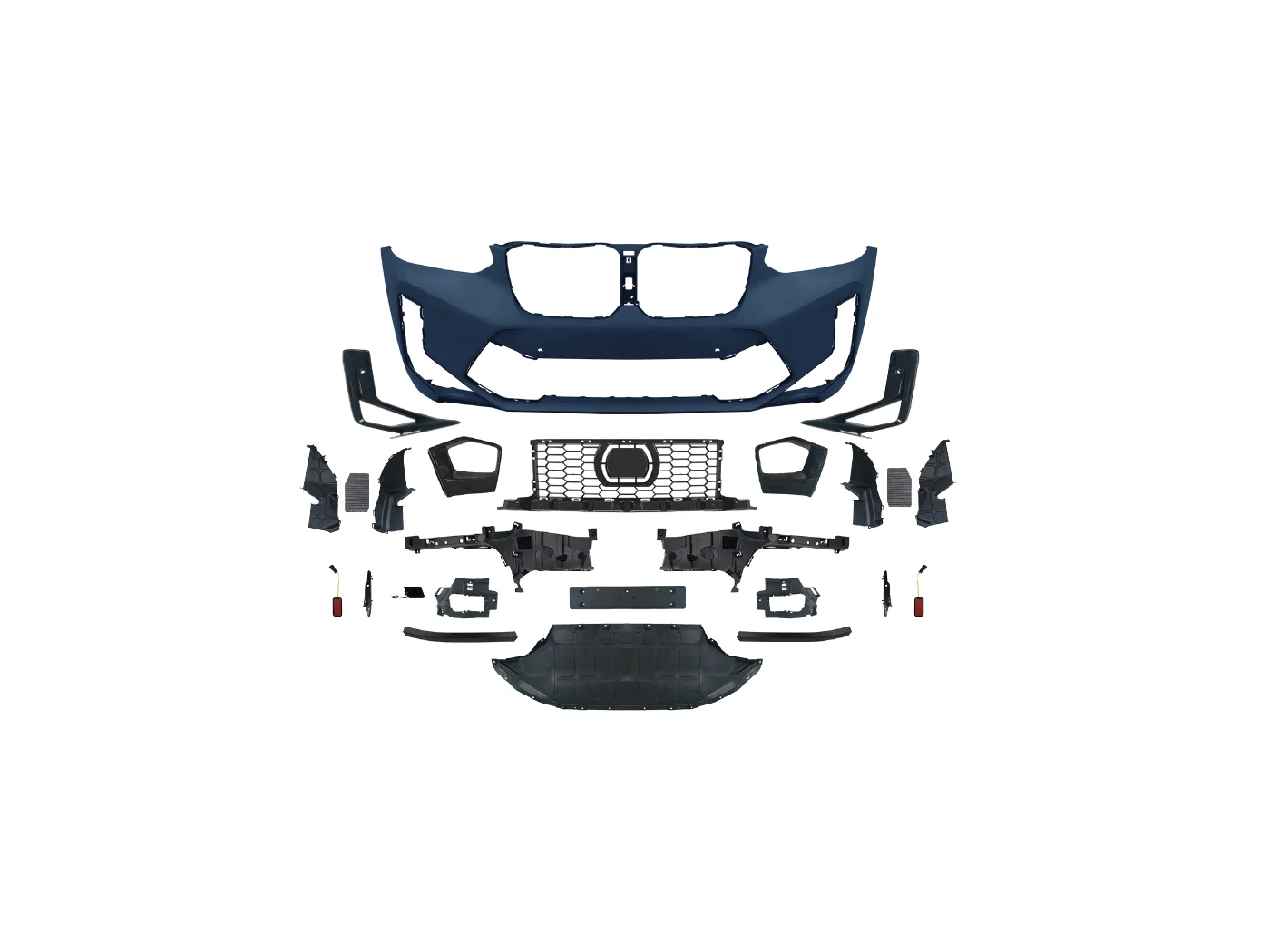 Car Body Kit for X4 G02 Upgrade X4M Competition With Bumper Black Knight Front Lip Diffuser Grille Exhaust Pipe wings
