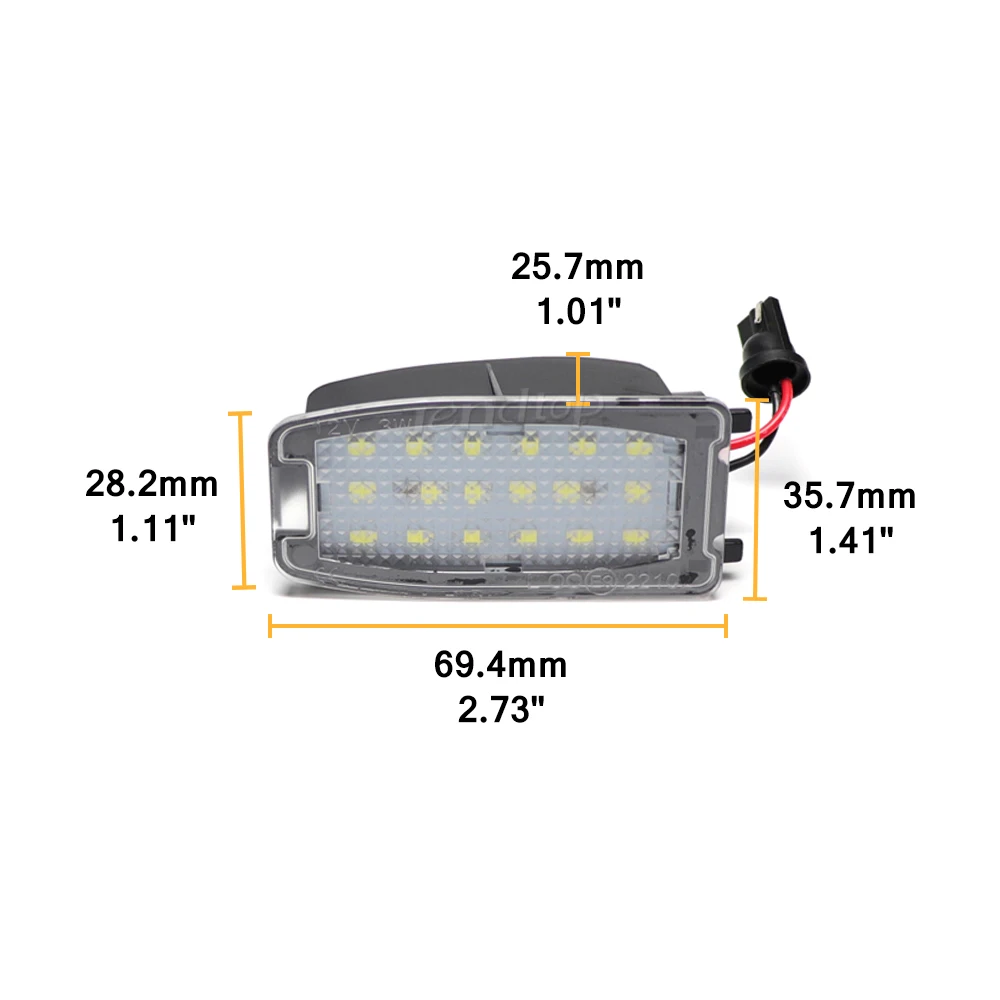 2pcs LED Under Mirror Puddle Light For Land Rover Discovery Freelander LR2 LR3 LR4 Range Rover Sport Under Mirror Welcome Lamp