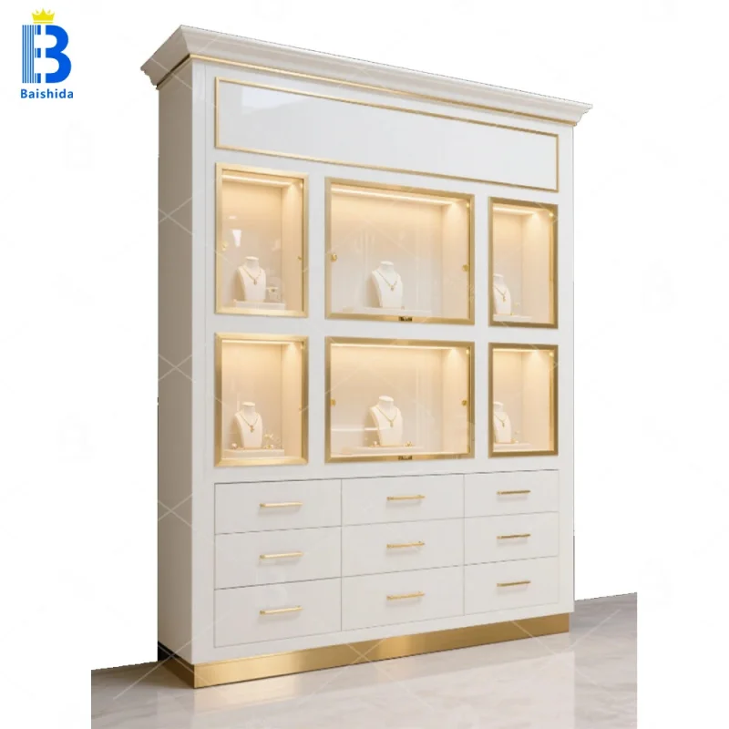 custom.Custom Retail Lockable Sliding Glass Door Bottom Wooden Storage Cabinet Tempered Glass Jewelry Display Stands Showc