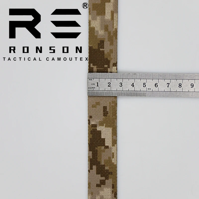 Tali nilon taktis anyaman AOR1 camo 25mm anyaman kamuflase untuk ransel luar ruangan 25mm sepatu olahraga sepatu anjing dicetak