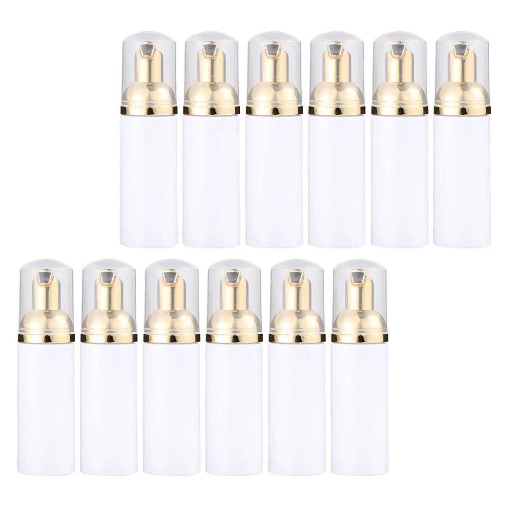 

12Pcs Travel Foaming Bottles Facial Cleanser Empty Portable Dispenser Pump Refillable Bottles for Shampoo Shower Gel Hand Soap