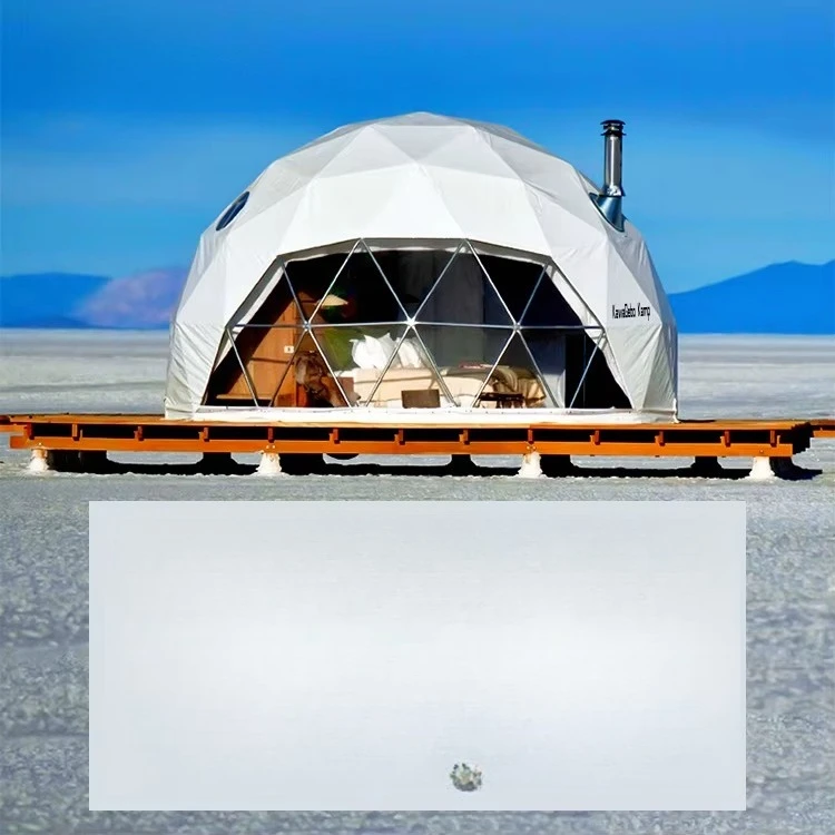 Clear PVC Geodesic Dome Tent House, Custom Luxury Igloo Shelter for Outdoor Glamping, Party and Commercial Trade Show
