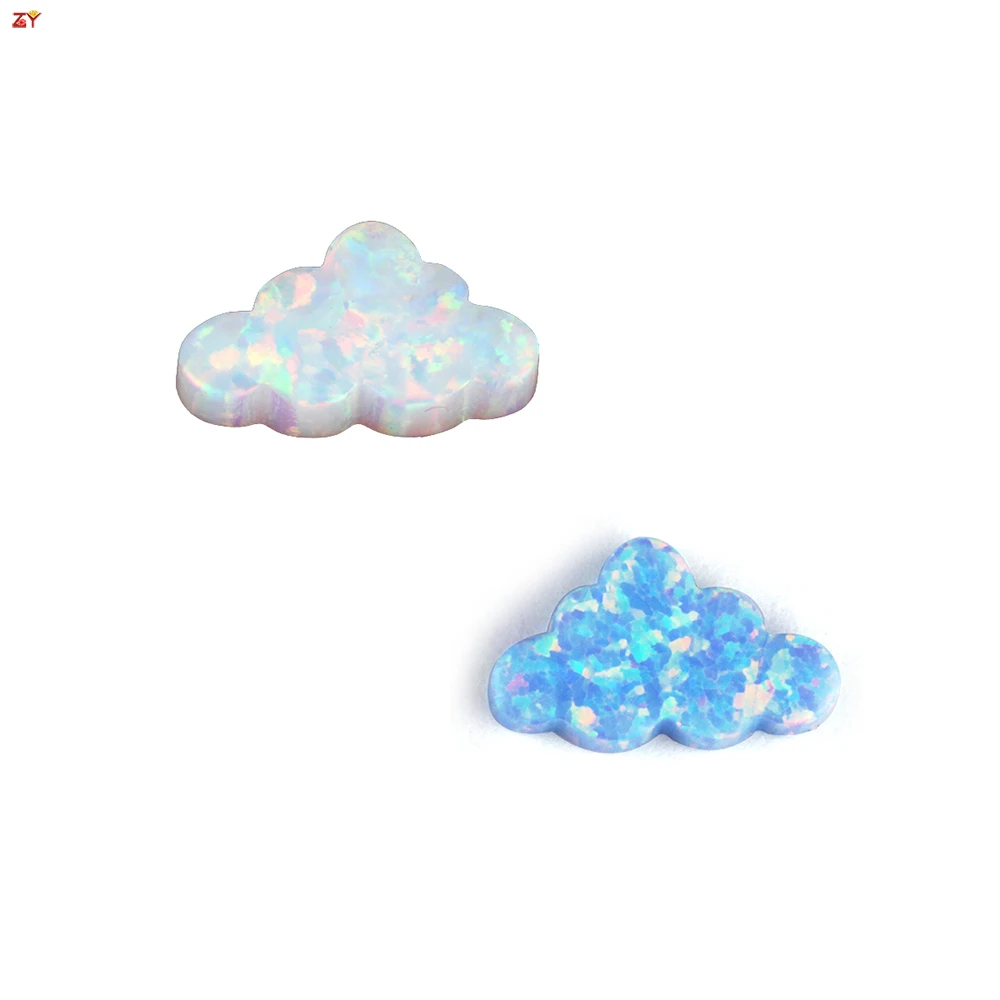 

10pcs 50pcs/Lot Cute Cloud Beads for Jewelry Making Opal White Blue Charms