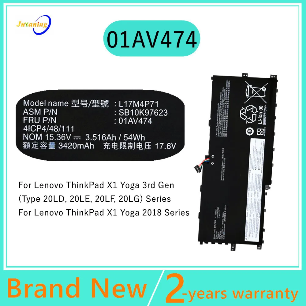 

01AV474 FOR Lenovo ThinkPad X1 Yoga 3rd Gen (Type 20LD 20LE 20LF 20LG) Series L17M4P71 L17C4P71 L17M4P73 01AV475 01AV499
