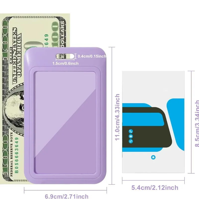 Multi-color Heat Printed Polyester Detachable Neck Strap Fashion ID Card Sleeve Office Work Badge Holder Set