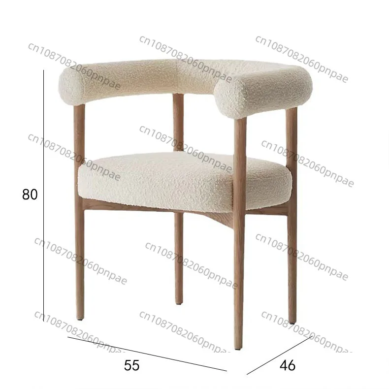 

Wrought nternet celebrity restaurant casual backrest dining chair wabi sandy wind simple soft bag book desk chair stool
