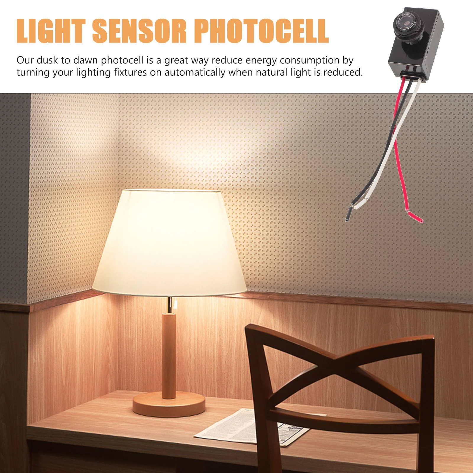 

2 шт. датчик освещенности фотоэлемент 120 В от сумерения до рассвета открытый датчик фотоэлемента для жилого освещения энергосбережение