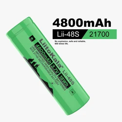 LiitoKala nowy Lii-48S 3,7 V 21700 4800 mAh akumulator litowo-jonowy 9,6 A moc 2C szybkość rozładowania trójskładowe baterie litowe