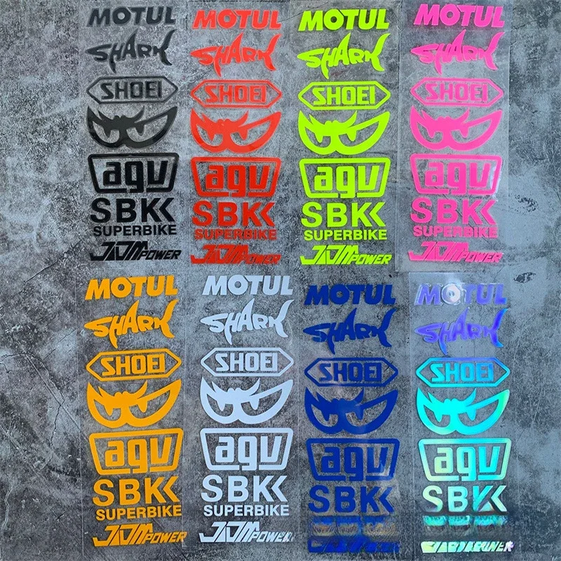 Pegatina de patrocinador para motocicleta, protector solar impermeable, pegatina reflectante para coche, calcomanía para casco, arañazos decorativos para patinete eléctrico