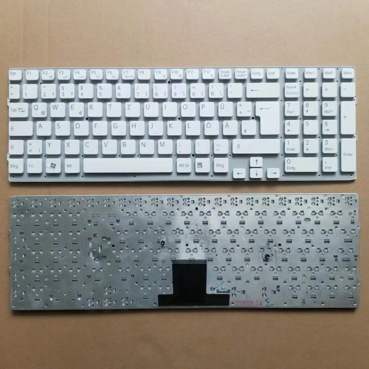 Novo teclado alemão gr para sony vaio VPC-EB vpceb vpc eb branco sem moldura