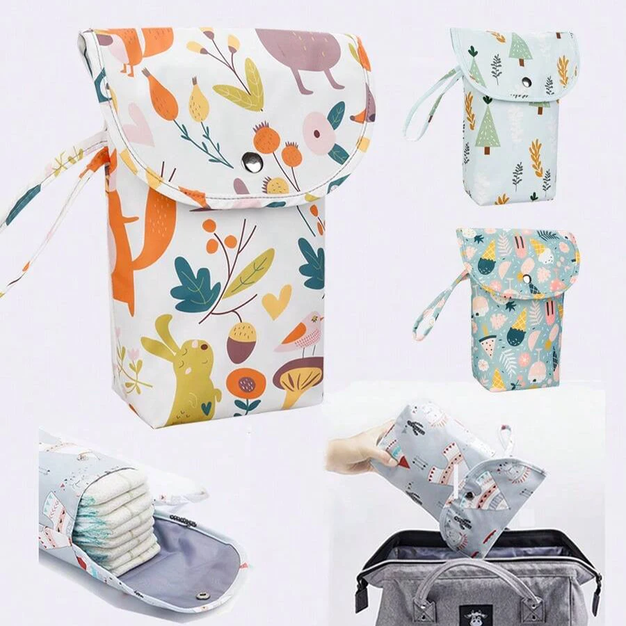 Waterproof Baby Diaper Bag Mother Wet Dry Pack Mummy Storage Pouch Nappy Organizer Insert Tote Purse Travel Stroller Carry Bag