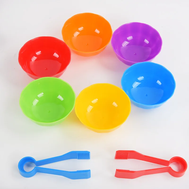 Children Counting and Sorting Toys Classification Cups Color Matching Sorting Tool Accessories Fine Motor Skill Learning Toys