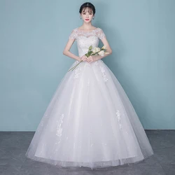 Robe de Mariée Brodée à Lacets de Grande Taille, Tenue Éducative, Nouvelle Collection