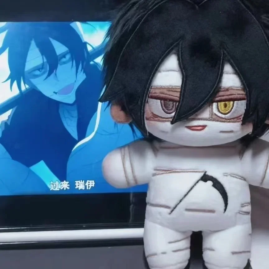 20cm Game Anime Role Zack Handsome Boy Plush Stuffed Cotton Doll Body Dress Up Cotton Doll Clothes Plushie Toy Cosplay Gift