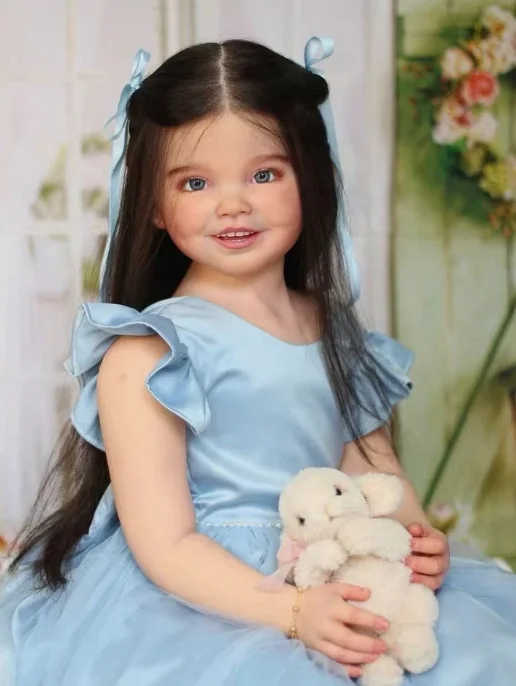 42inch Delphi Artist Painted Reborn Baby Doll with Rooted Hair Cloth Body Toy Toddler Gir