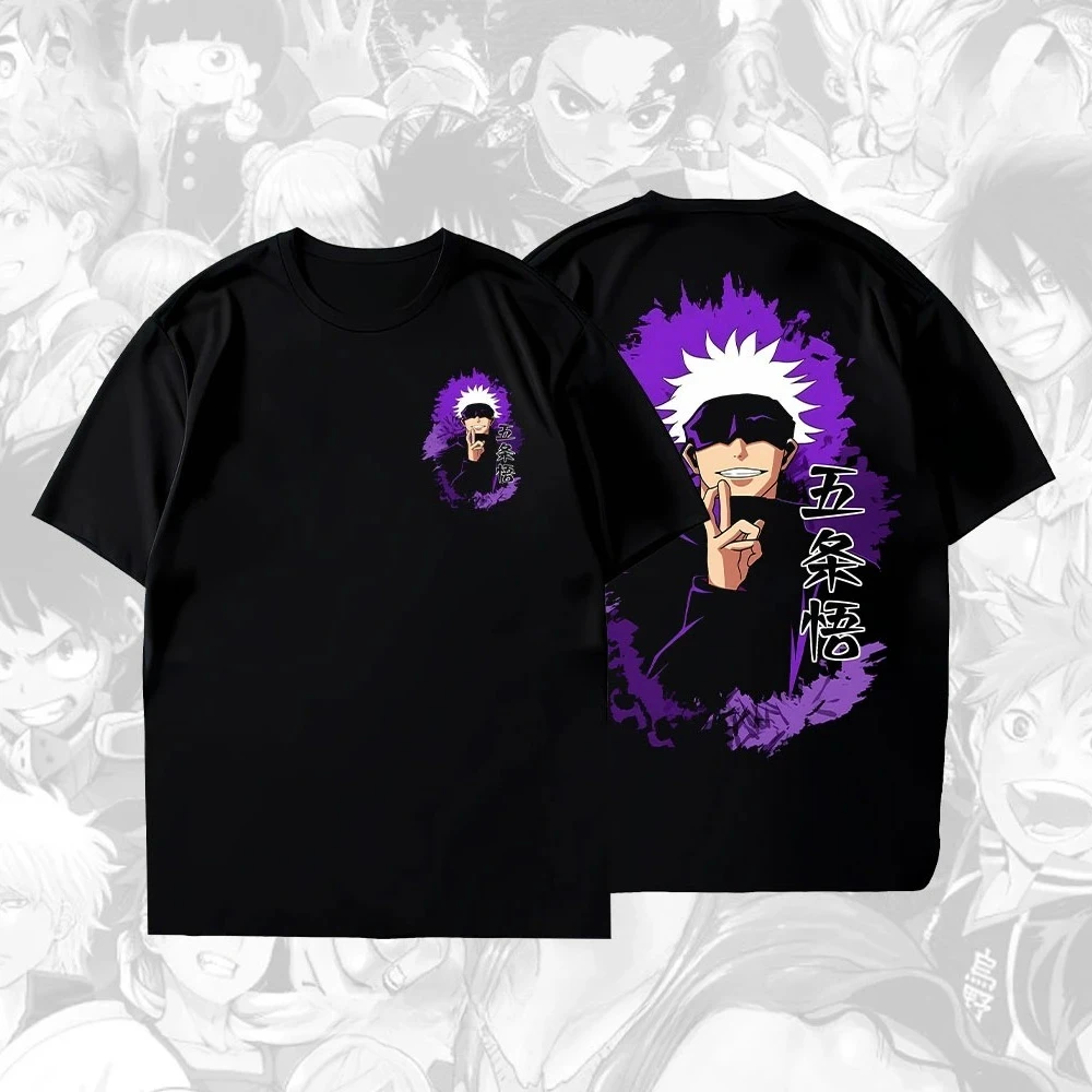 Gojo Satoru Jujutsu Kaisen Print Short Sleeve T-shirt Cotton Clothes Round Neck Harajuku Y2K New Arrival Streetwear Tee Tops