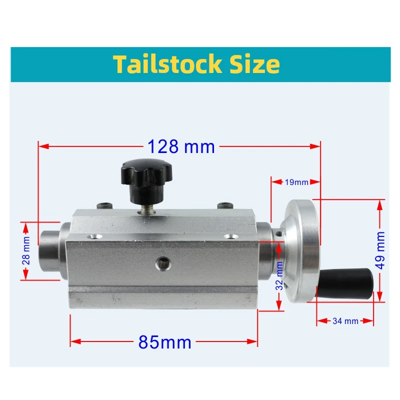 Multifunction Drilling Tailstock Live Center B12 Woodworking Lathe Bead Machine Revolving Centre DIY Accessories