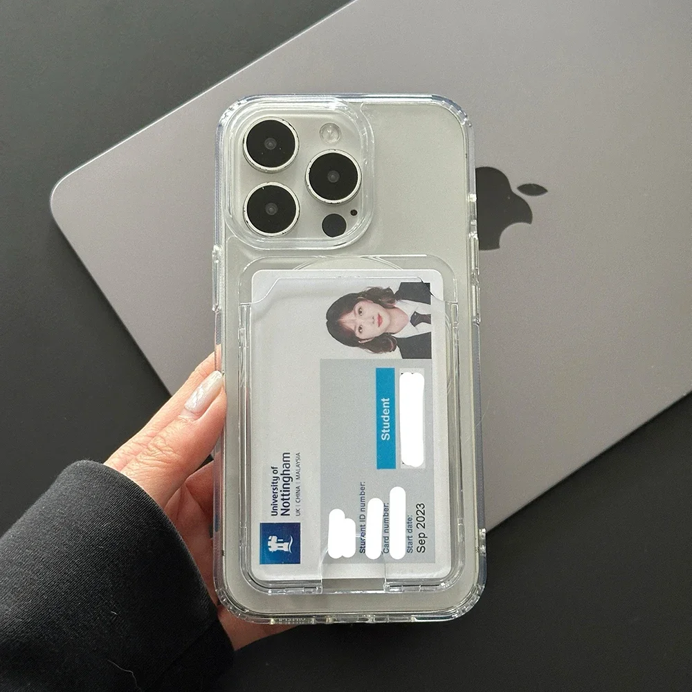 1 Magsafe transparent acrylic card bag suitable for lPhone 17 Air 16 Pro Max magnetic shell accessories - view 5