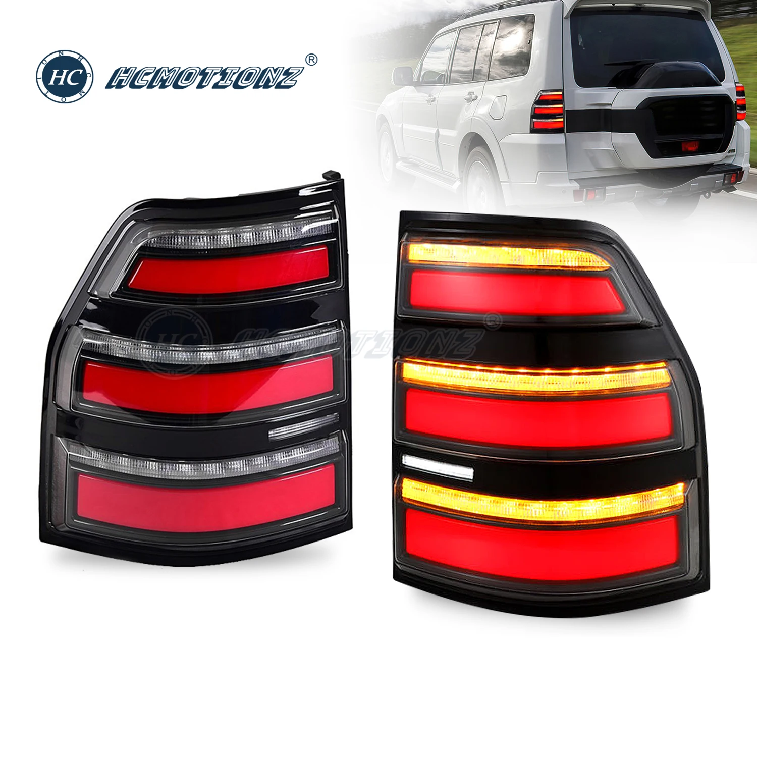 

Анимация DRL Shogun Montero V80 V93/V97 задние задние фонари 2006-2021 светодиодные задние фонари для Mitsubishi Pajero