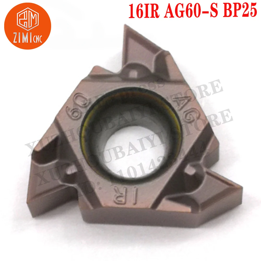 16IR AG60-S BP25 16IR AG60 thread cutting tools internal thread insert lathe parts tools mechanical metal lathe Carbide Inserts