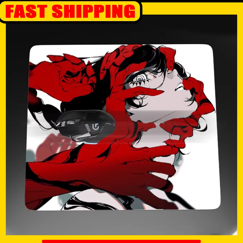 

ATOM Glass Mousepad Both Smoothness And Speed Mouse Pad Laser Engraving Forge Dirt Tolerance For APEX Valorant Pc Accessories