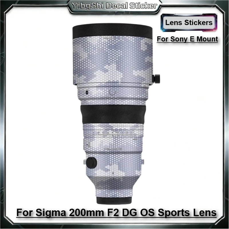 For Sigma 200mm F2 DG OS Sports For Sony E Mount Lens Sticker Vinyl Wrap Film Lens Body Protective Sticker Protector Coat