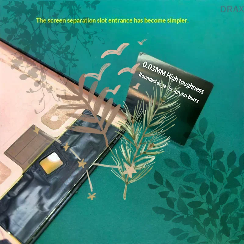 0.03mm Ultra Thin Reusable Stainless Steel Opening Metal Pry: LCD Screen Disassembler Phone Repair Tools