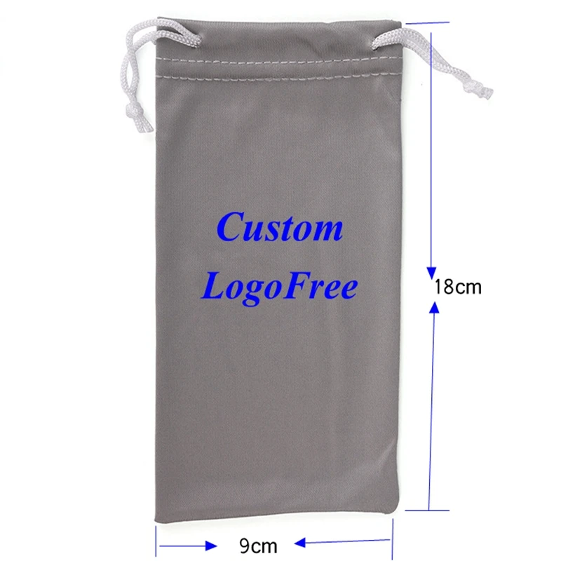 20 30 50 100pcs Custom Logo18x9cm Customized Eye Glasses Cellphone Bag Case Cleaning Microfiber Sunglasses Pouch Soft Eyewear