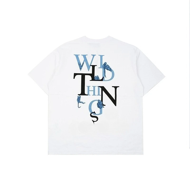 

Summer WILD THINGS Golden Monkey Graphic T-shirt Printed round-neck short-sleeved T-shirt Loose and comfortable