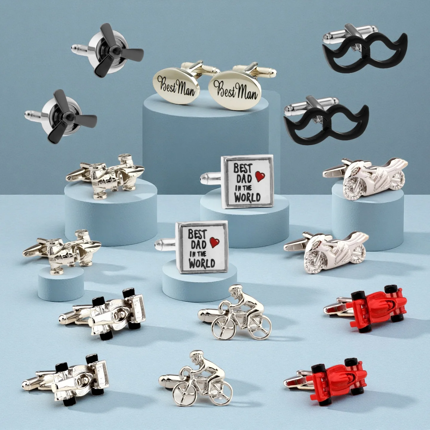 28 Styles Car Bike Motor Cufflinks Men Dad Gift Wedding Cuff Links 1 Pair