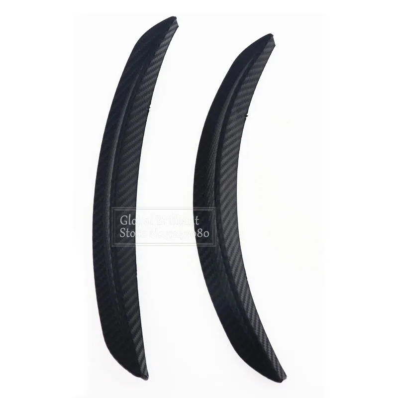 2pcs Universal 24.5cm Car Carbon Fiber Fender Flares Mud Flaps Splash Guards Arch Wheel Eyebrow Lip Fit Car Truck SUV