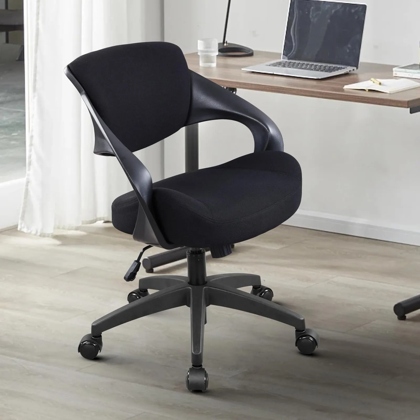 

US Ergonomic Office Computer Desk Chair,Lumbar Support 360°Swivel Task Chair-Black