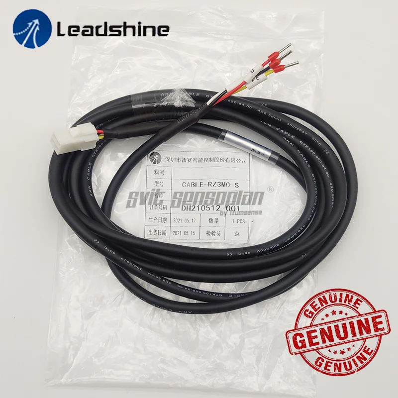 Genuine Power Cable CABLE-RZ3M0-S 3 Meter Length for Leadshine Servo Servo Drive L7-400 and Motor ACM6004M2H-63-D-SS