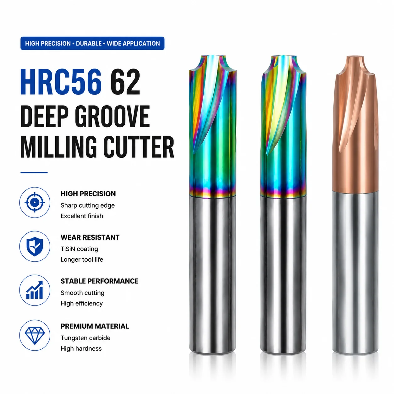 1PC Tungsten Carbide Inner R Milling Cutter 4 Flutes Chamfering Forming End Mill HRC55 R0.5 R1 R2 R3 Reverse R Arc Round Endmill