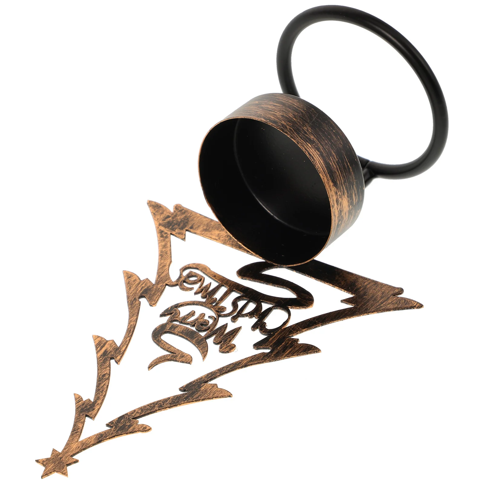 

Christmas Iron Art Holder Exquisite Craftsmanship Safe Stable Round Base Xmas Decor Stand Desktop Decoration Gift