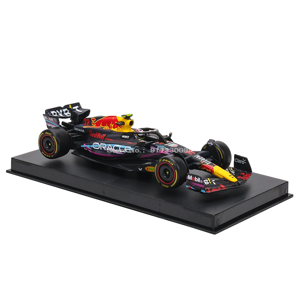 Bburago 1:43 2023 F1 Red Bull Racing RB19 Miami GP 1# Verstappen 11#  Perez racing model simulation car model alloy car toy