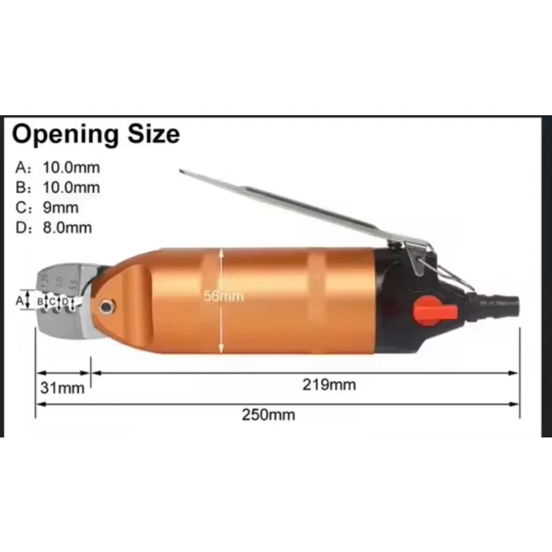 Pneumatic Air Crimping Pliers with 2.0mm Iron Wire Shear Clamp 14 Gauge Air Shear Cutter Tools HS20-S5 Blade-Garden Hand Tools view 4