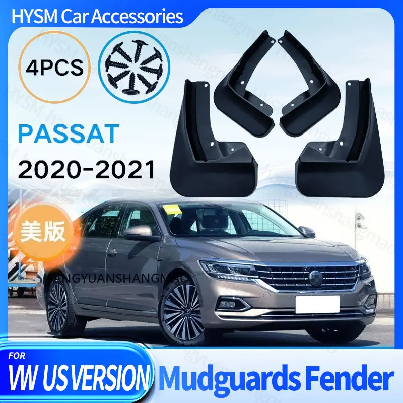 Mudflaps Mudguards Fit for VW Passat 2020-2021 US Version Tire Fenders Blocking Sediment Front Rear Wheels Car Accessories 4pcs