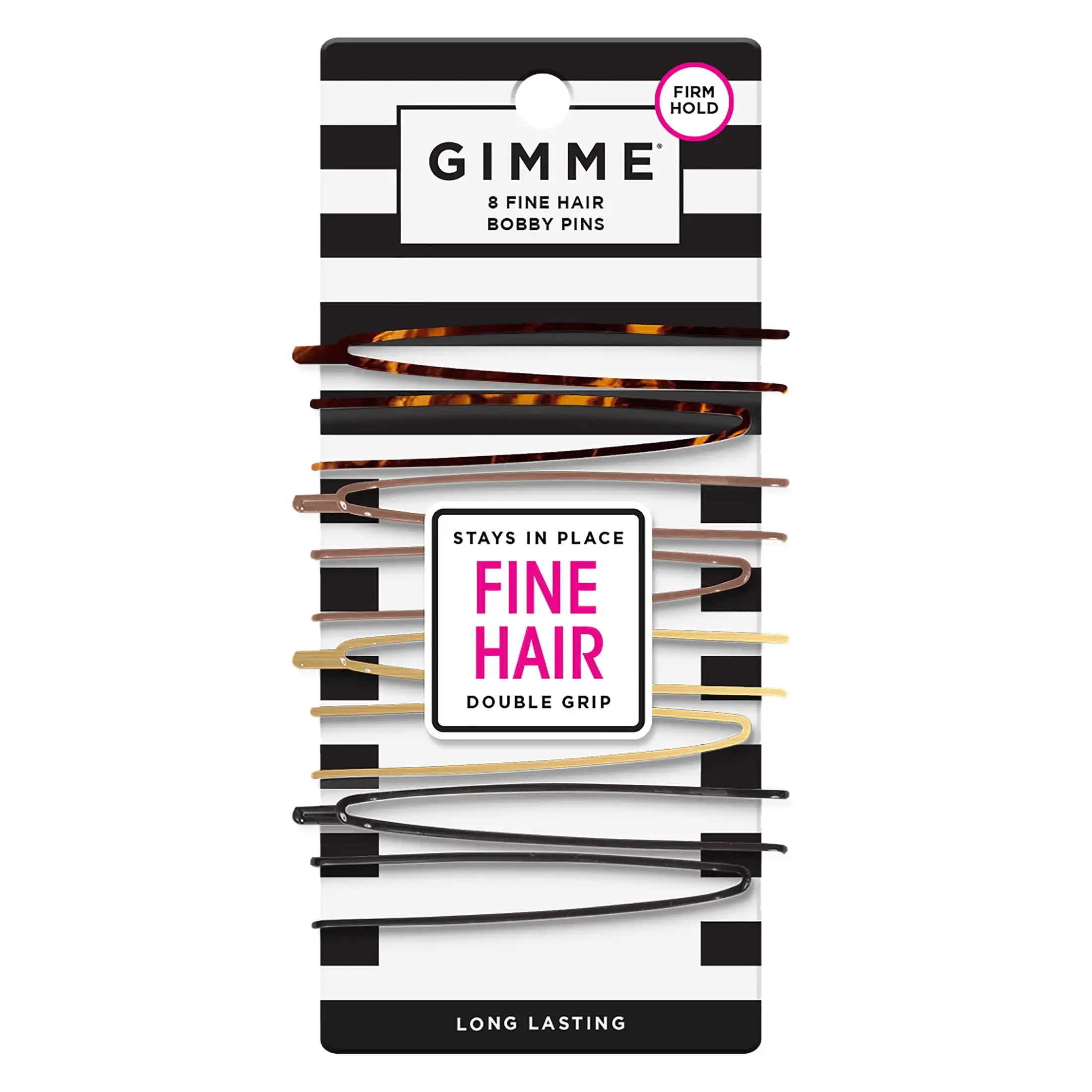 Bobby Pins for Fine Hair, Assorted Color, 8 Ct