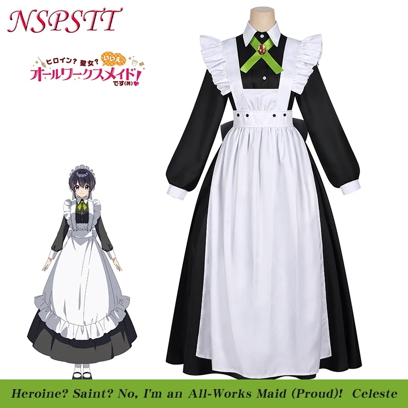 

NSPSTT Heroine Saint No, I am a menial maid cosplay costume Women Halloween Party Outfit Fancy Dress Uniform