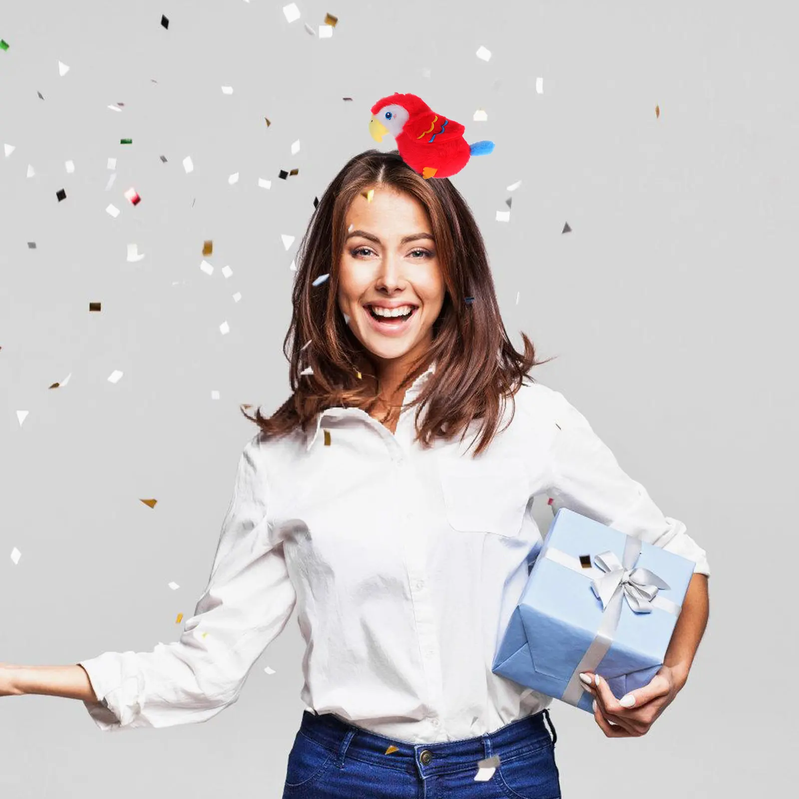 

Забавная повязка на голову в виде попугая, яркий и удобный головной убор для костюмированных вечеринок, фотосессий и фестивалей