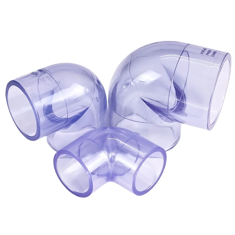 1PCS Transparent 90 ° Elbow Tee Direct PVC Pipe Fitting Connector Fish Tank Water Pipe