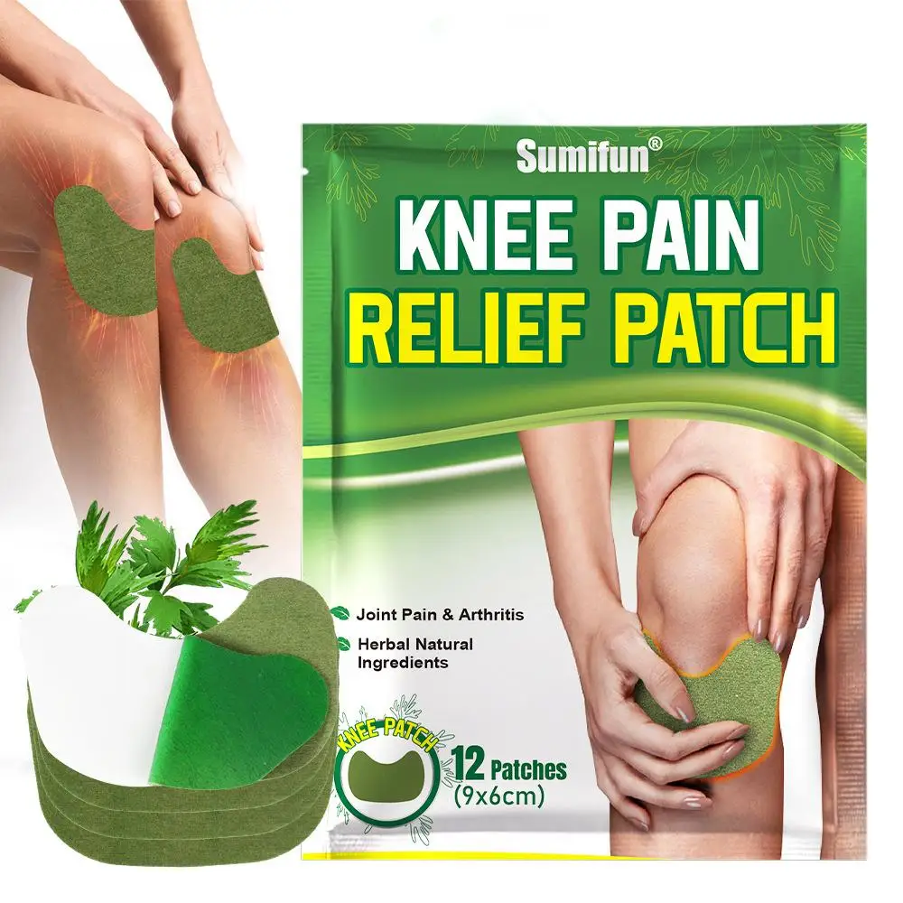 12pcs Sumifun Knee Plaster Wormwood Extract Knee Joint Ache Pain Relieving Rheumatoid Arthritis Sprains Patch